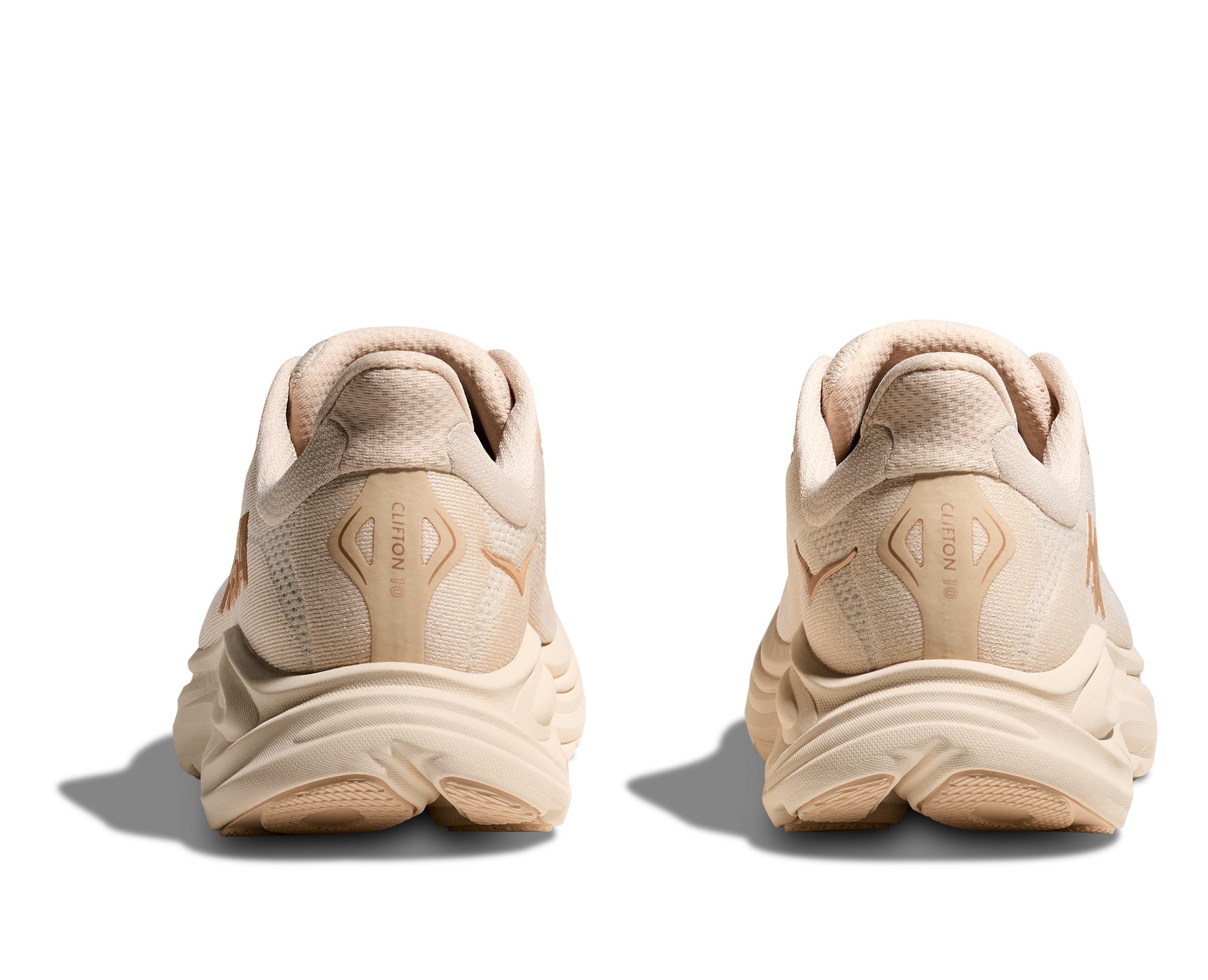 Hoka Women's CLIFTON 10 running shoes in Vanilla & Birch