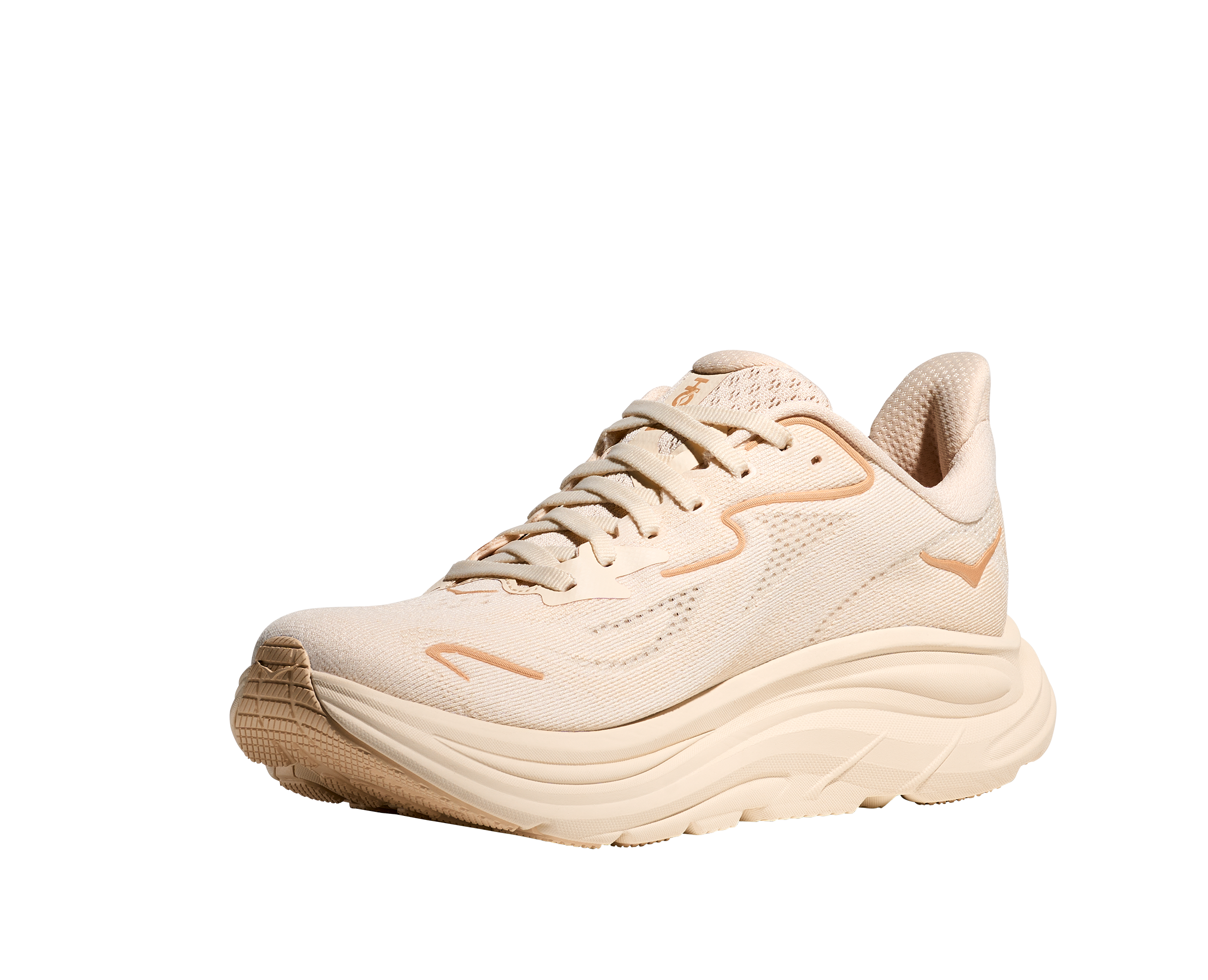 Hoka Women's CLIFTON 10 running shoes in Vanilla & Birch