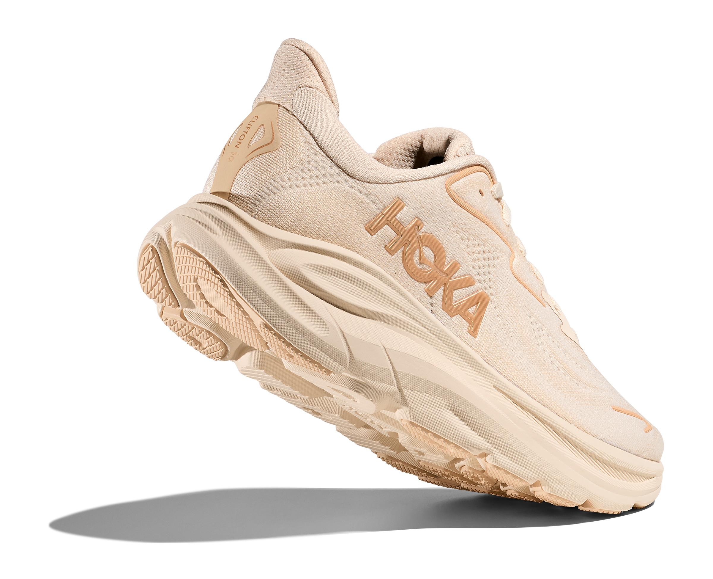 Hoka Women's CLIFTON 10 running shoes in Vanilla & Birch