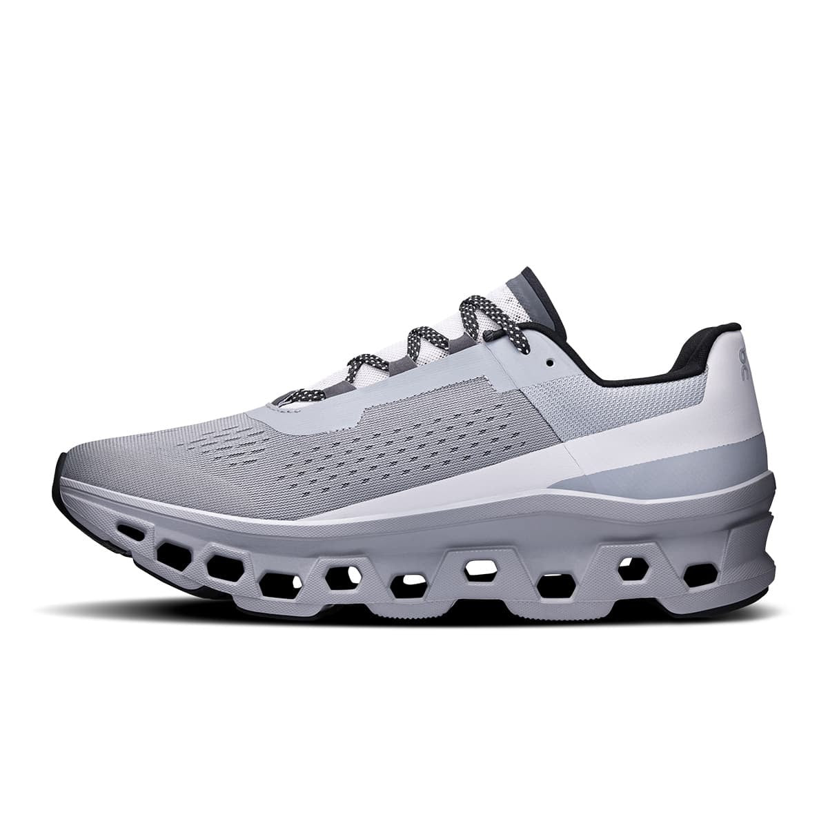 On Men's Cloud Monster running shoes in Alloy & Silver