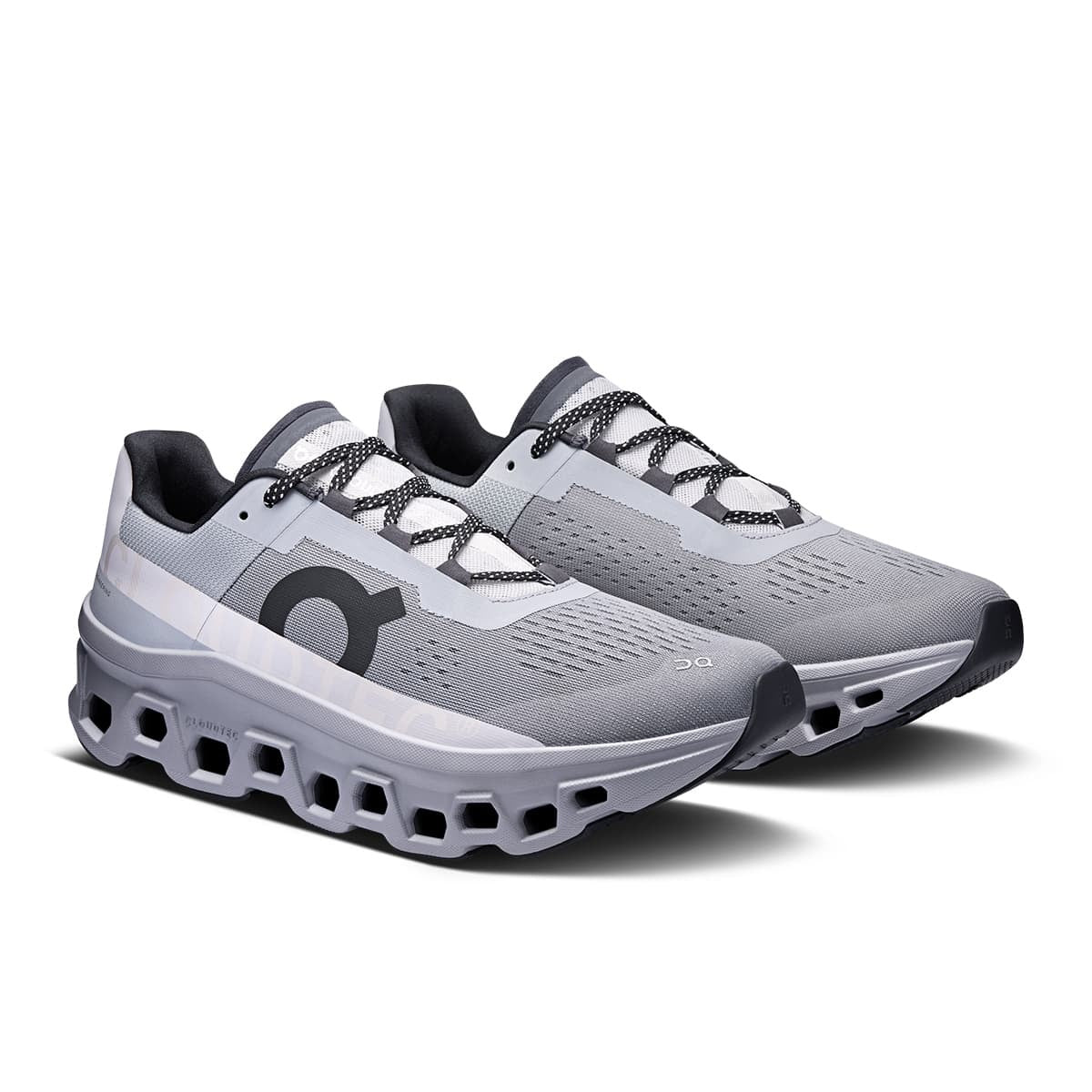 On Men's Cloud Monster running shoes in Alloy & Silver