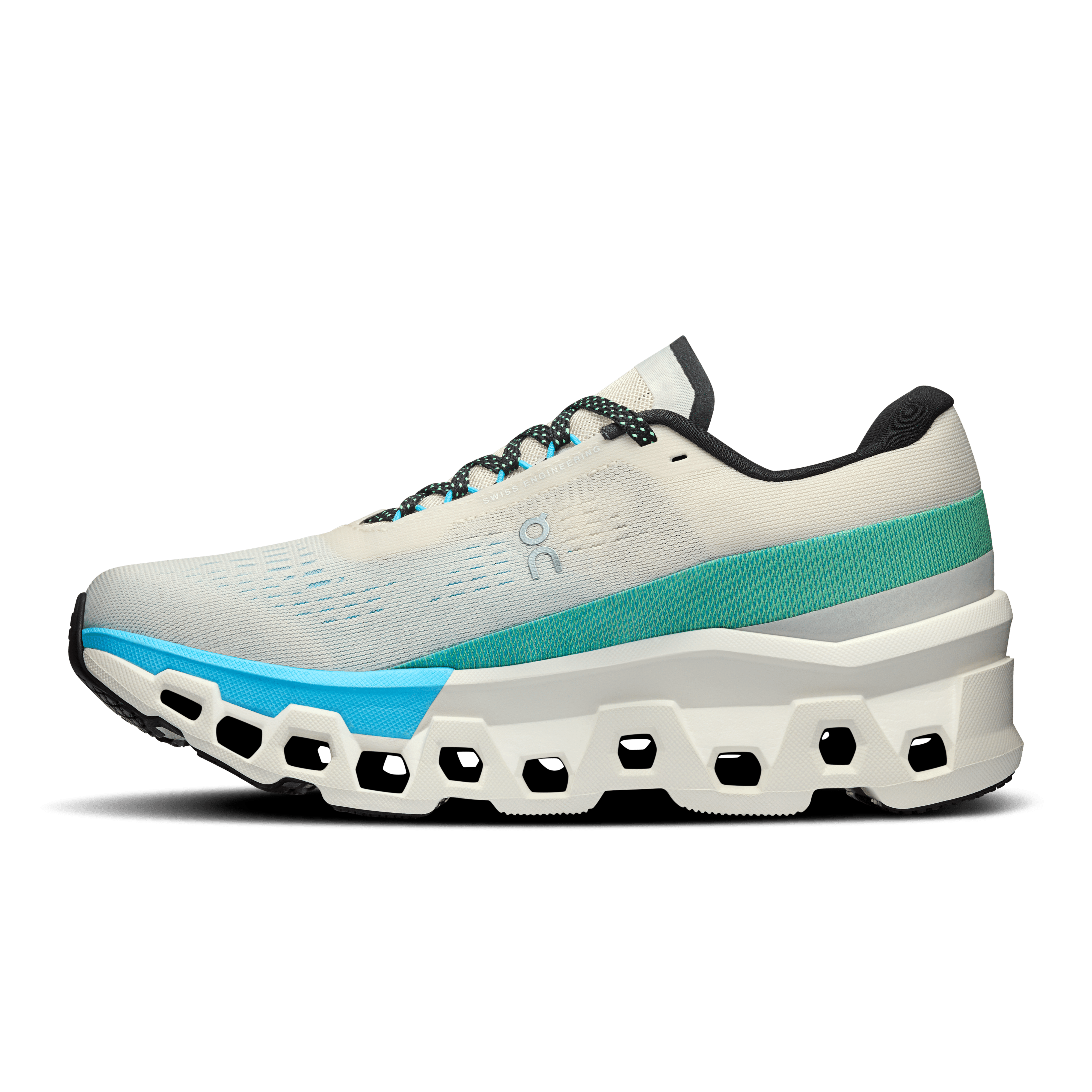 On Women's Cloud Monster 2 running shoes in Cream & Horizon