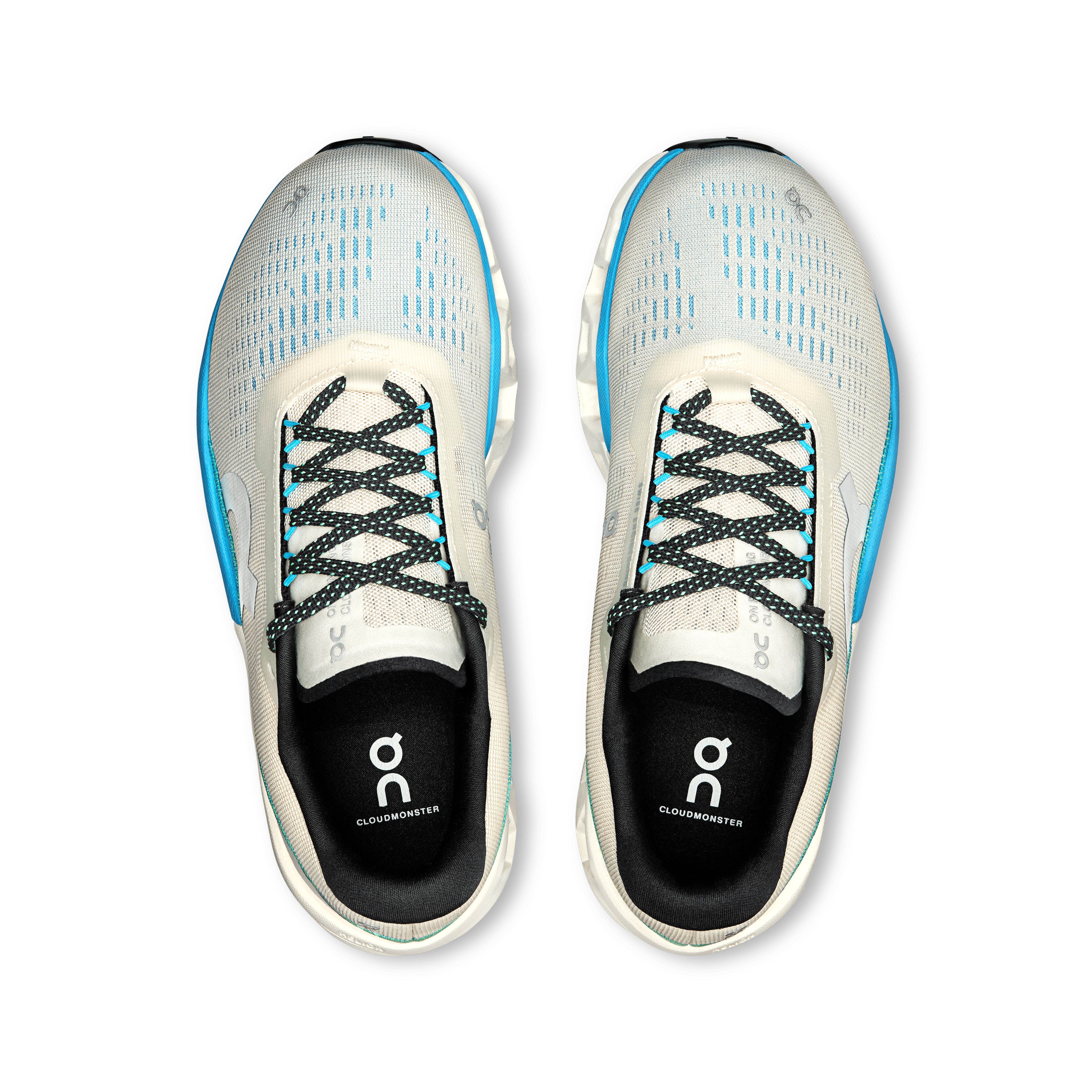 On Women's Cloud Monster 2 running shoes in Cream & Horizon