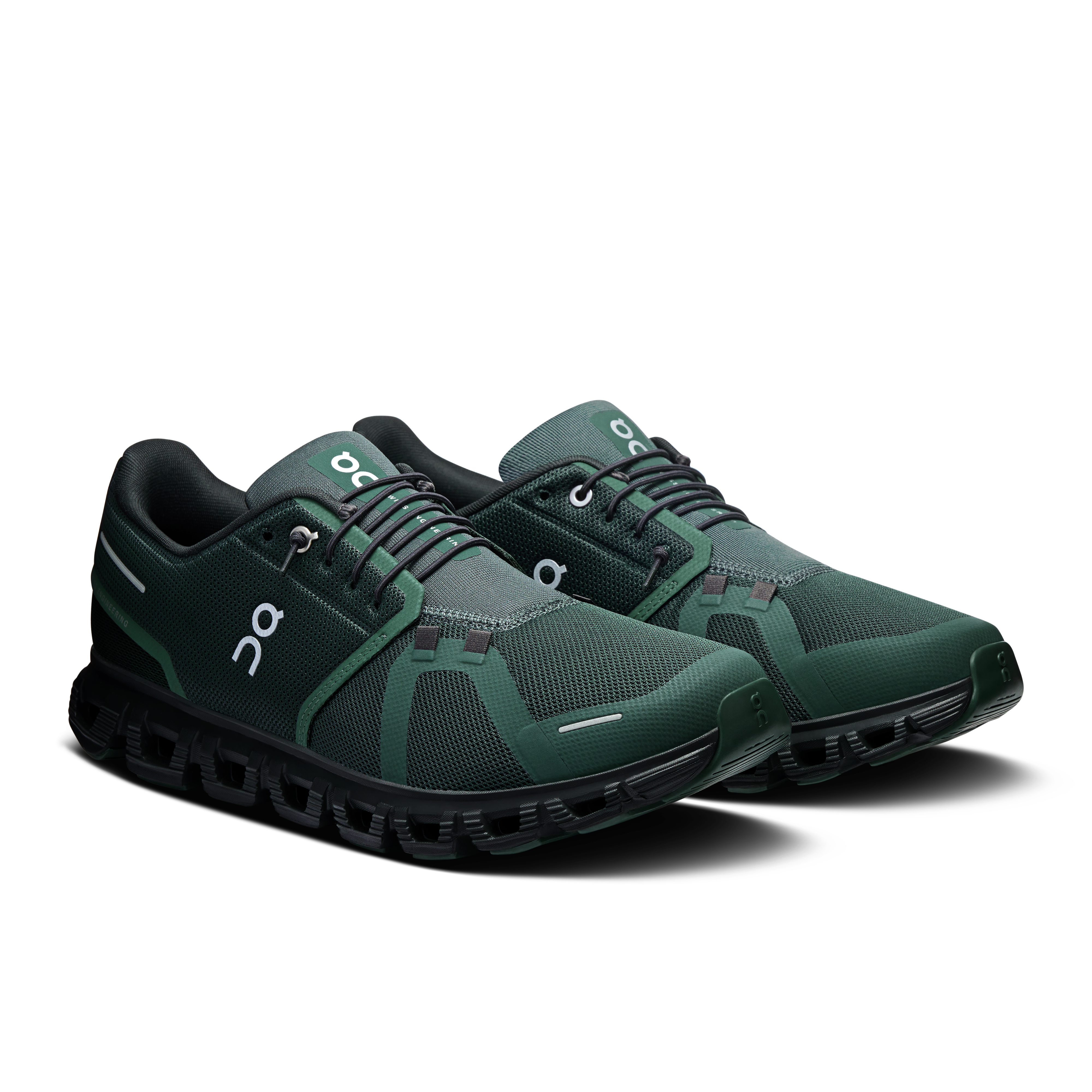 On mens cloud 6 lifestyle shoes in  evergreen & black