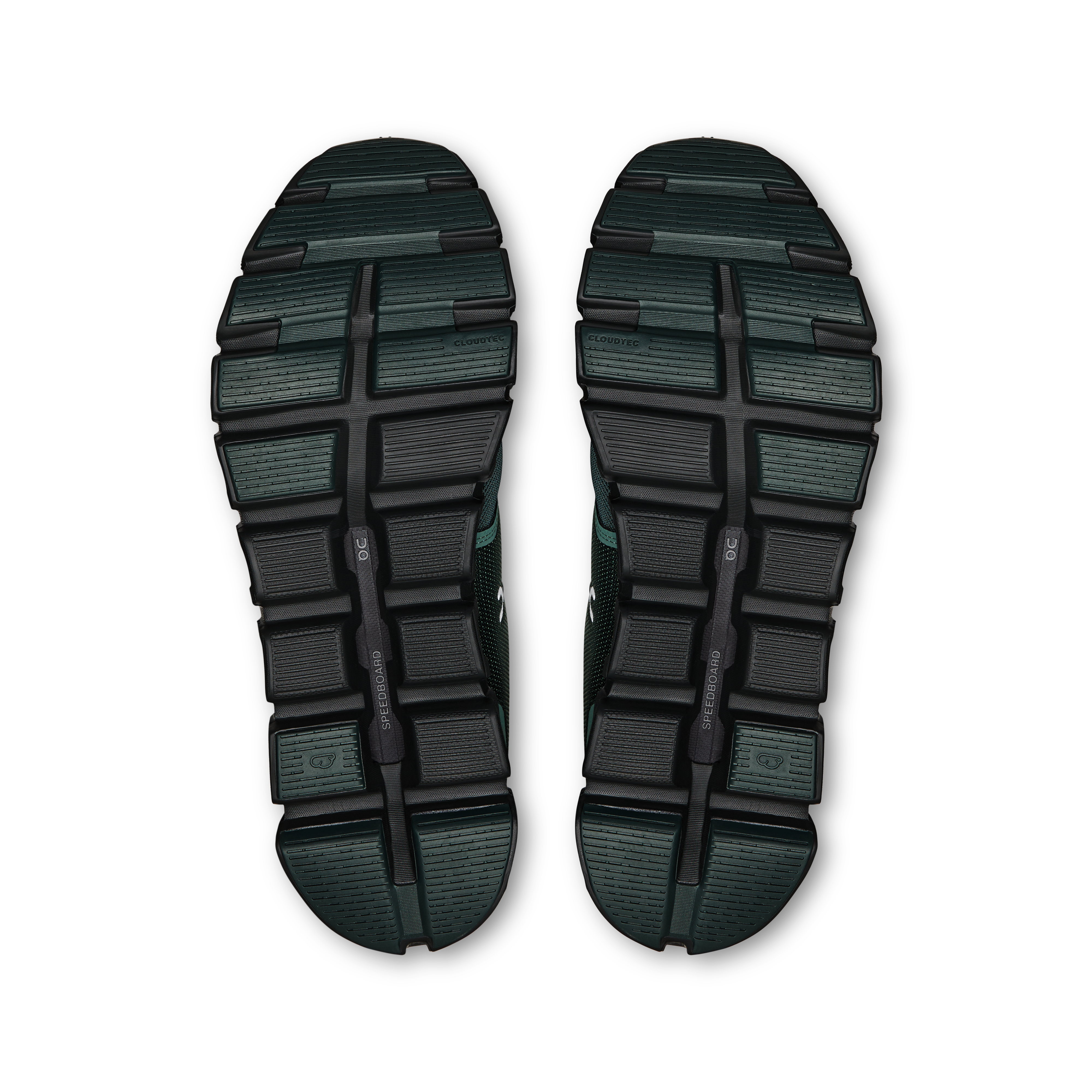 On mens cloud 6 lifestyle shoes in  evergreen & black