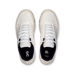 The Roger Clubhouse mens sneaker in White & midnight by On Running – a stylish, cushioned tennis-inspired shoe for all-day comfort