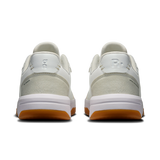The Roger Clubhouse Women’s sneaker in White & ivory by On Running – a stylish, cushioned tennis-inspired shoe for all-day comfort