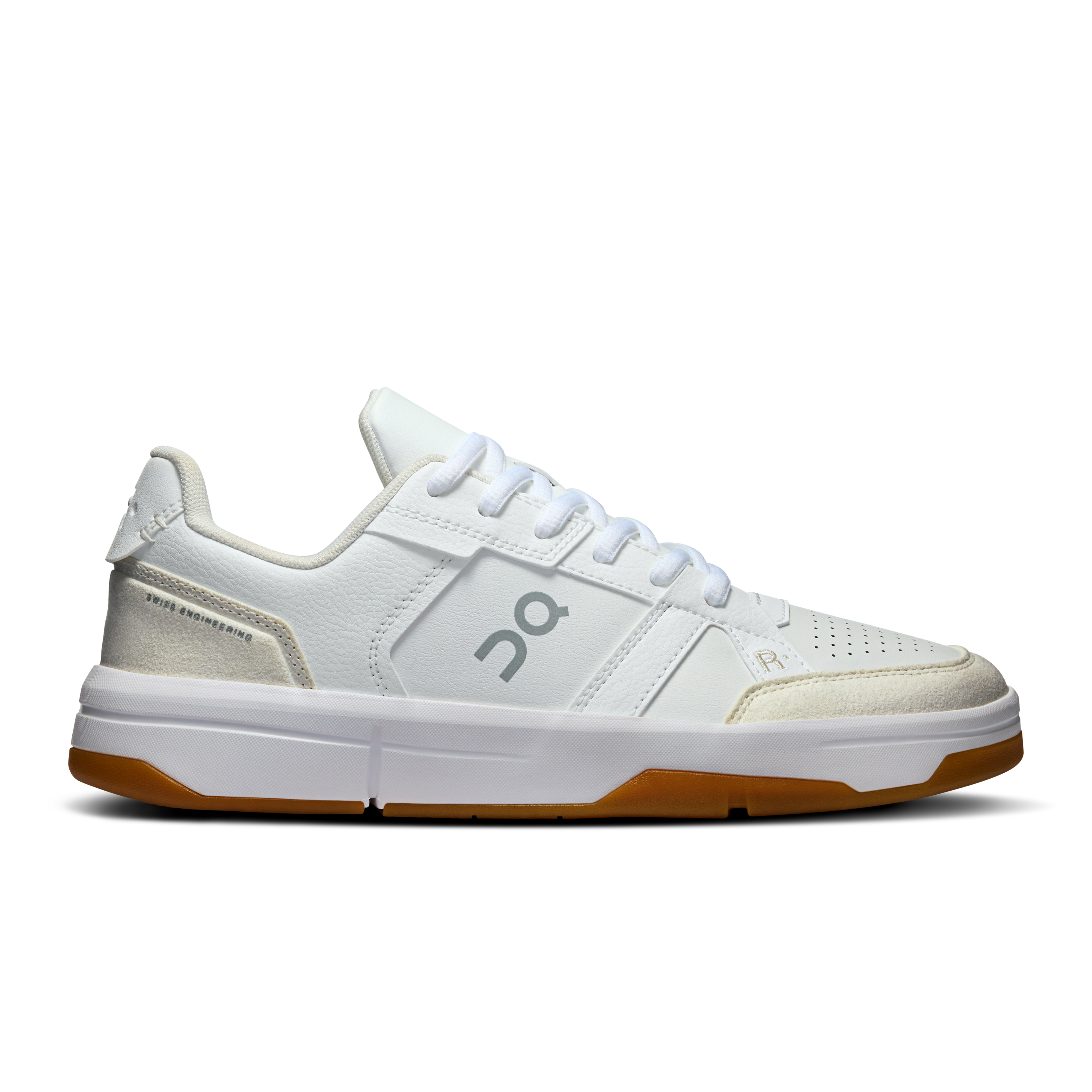 The Roger Clubhouse Women’s sneaker in White & ivory by On Running – a stylish, cushioned tennis-inspired shoe for all-day comfort
