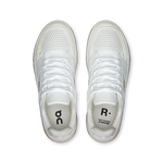 The Roger Clubhouse Women’s sneaker in White & ivory by On Running – a stylish, cushioned tennis-inspired shoe for all-day comfort